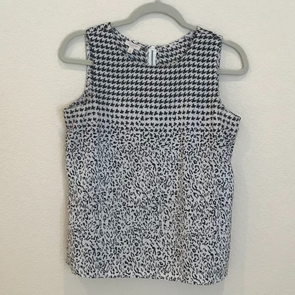 Talbots Houndstooth Tank Top
